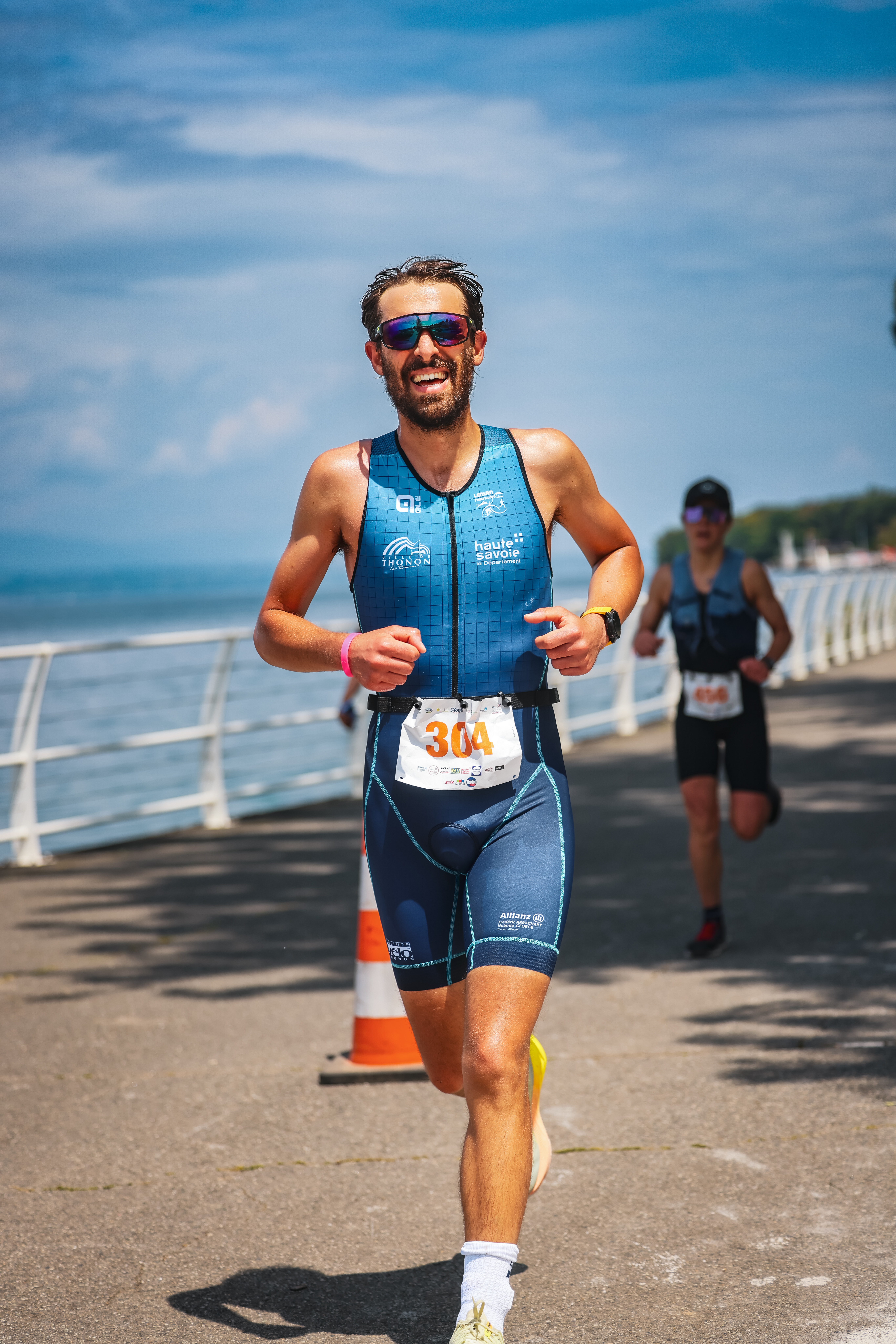 Athlète du Leman Triathlon sur l'épreuve de Thonon